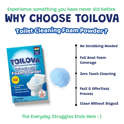 Toilova - Toilet Cleaning Foam Powder (100% Money back Guarantee)