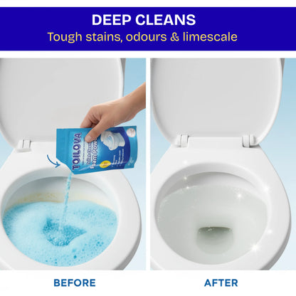 Toilova - Toilet Cleaning Foam Powder - STARTER PACK(One Time Use)